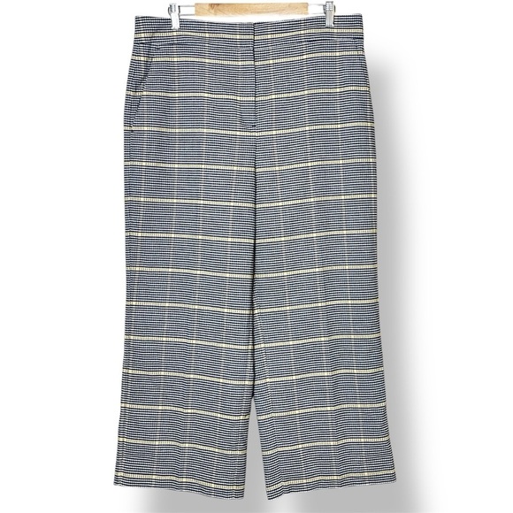 Ann Taylor Pants - Ann Taylor NWT‎ Slim Wide Leg Pants 14 houndstooth plaid high rise waist career